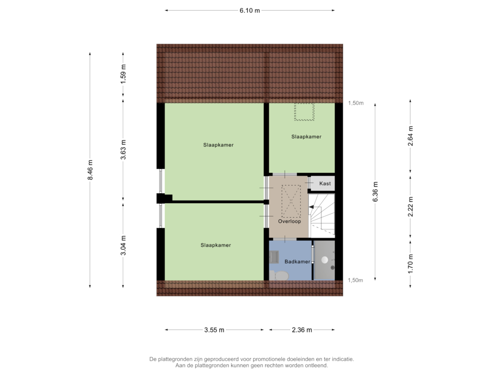 Bekijk plattegrond van Eerste Verdieping van Nieuwstraat 23