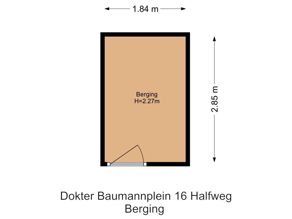 View floorplan of Berging of Dokter Baumannplein 16