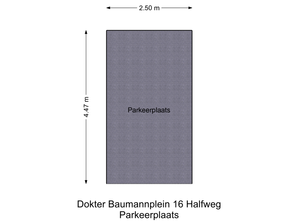 View floorplan of Parkeerplaats of Dokter Baumannplein 16