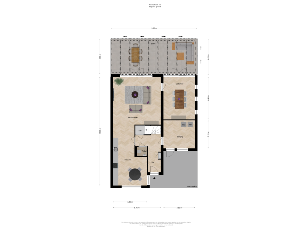 Bekijk plattegrond van Begane grond van Noordhoek 15