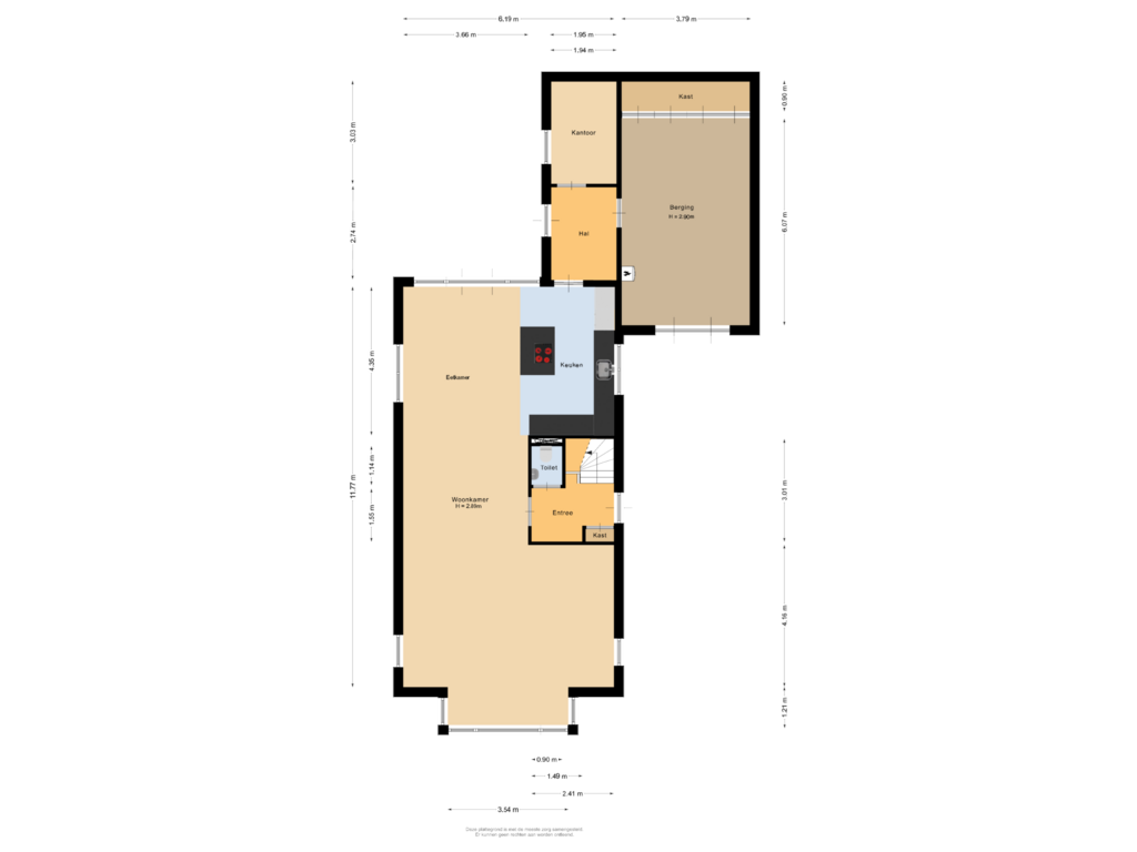 View floorplan of Begane grond  of Rubenslaan 26