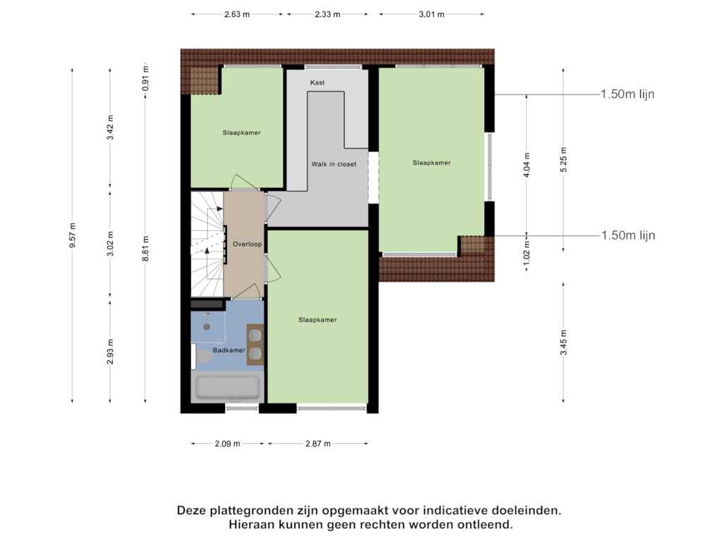 View floorplan of Eerste Verdieping of De Bazelweg 36