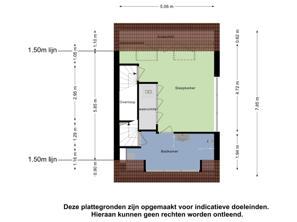 View floorplan of Tweede Verdieping of De Bazelweg 36