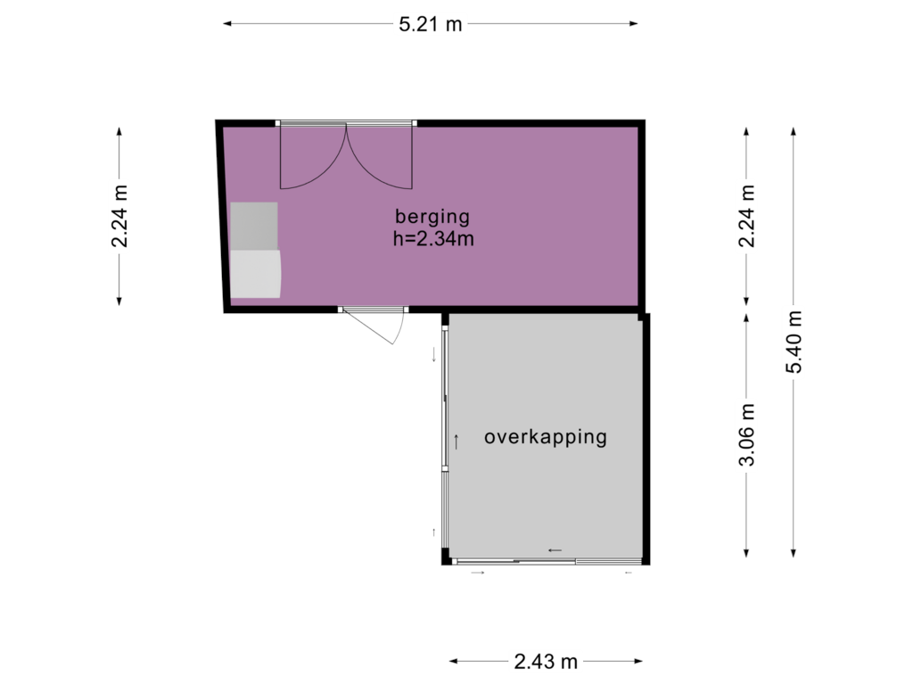 Bekijk plattegrond van Berging van Wielewaal 9