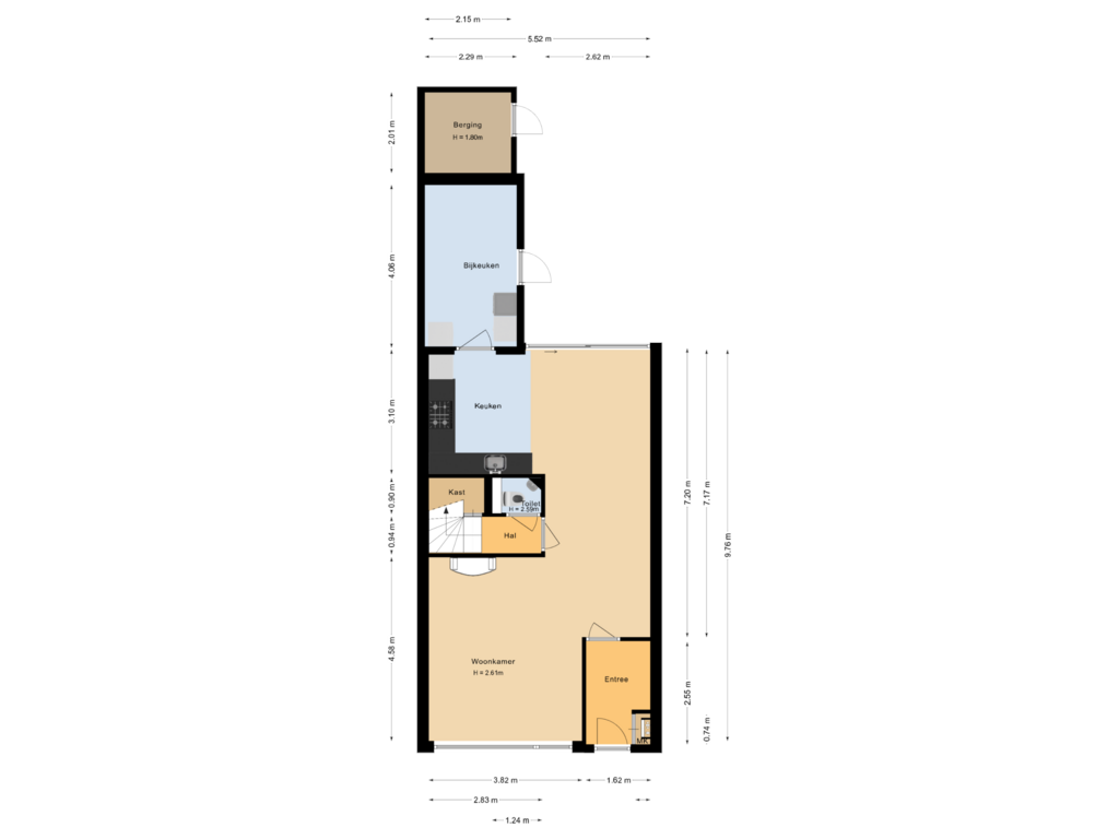 Bekijk plattegrond van Begane grond van Kalmoes 53