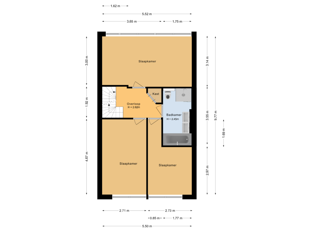 Bekijk plattegrond van Eerste verdieping van Kalmoes 53