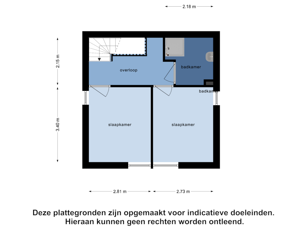 View floorplan of Tweede Verdieping of Wilgenmaat 2