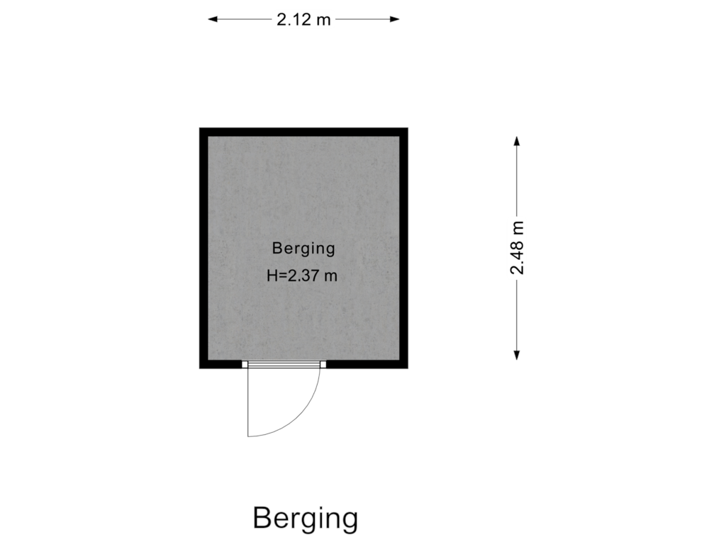 Bekijk plattegrond van Berging van Piet Struijkstraat 6