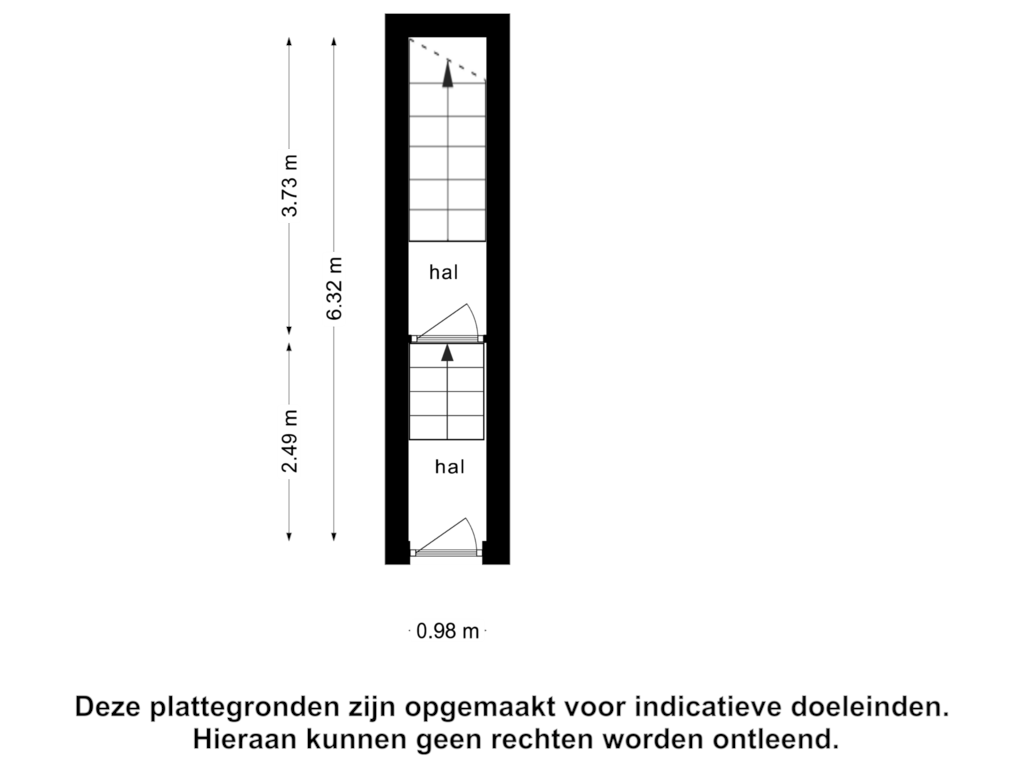 Bekijk plattegrond van begane grond van Kortenaerstraat 26-A