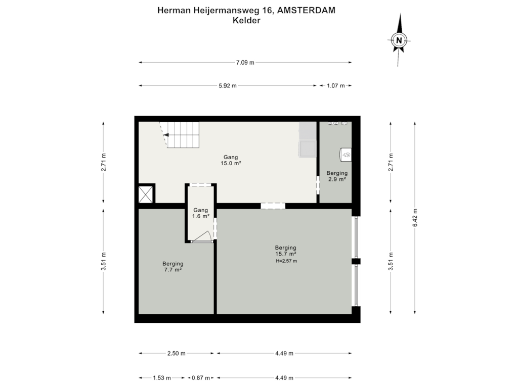 Bekijk plattegrond van Kelder van Herman Heijermansweg 16