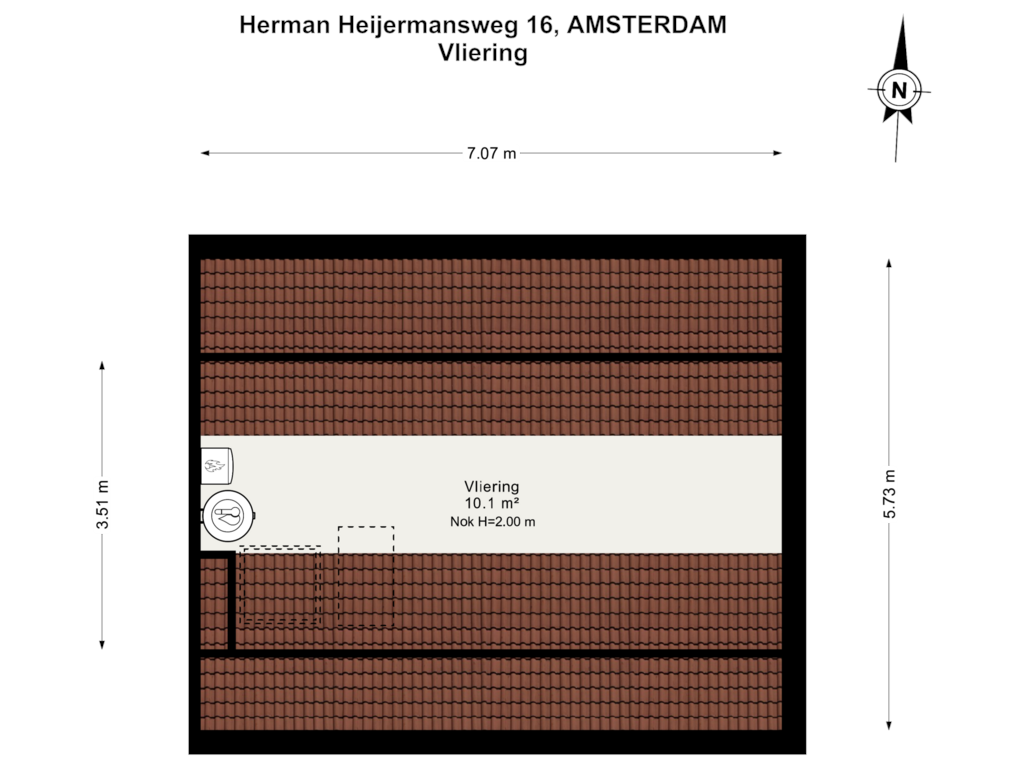 Bekijk plattegrond van Vliering van Herman Heijermansweg 16