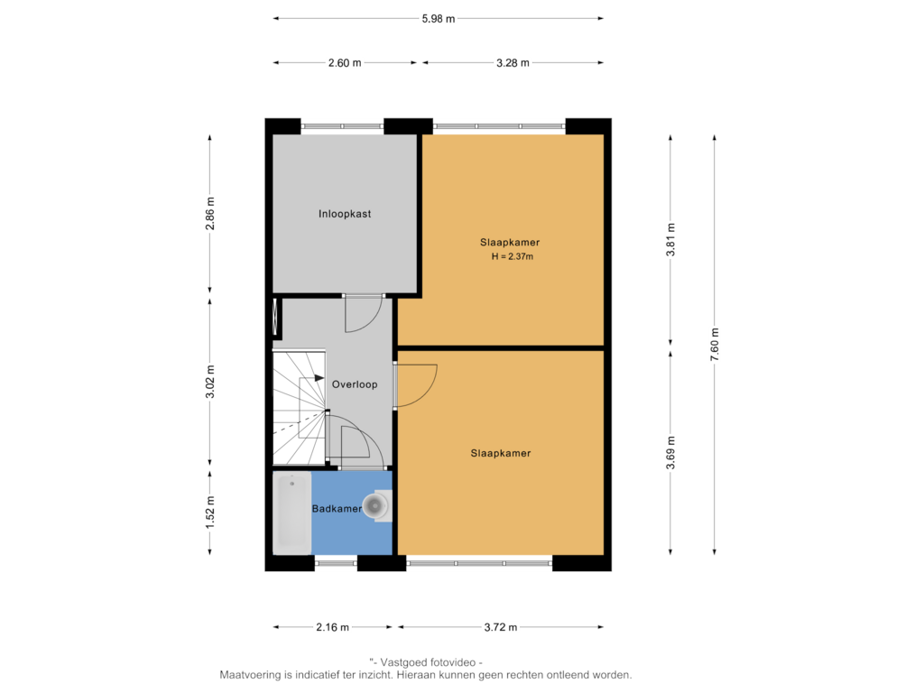 Bekijk plattegrond van 1e verdieping van Poolsterstraat 6