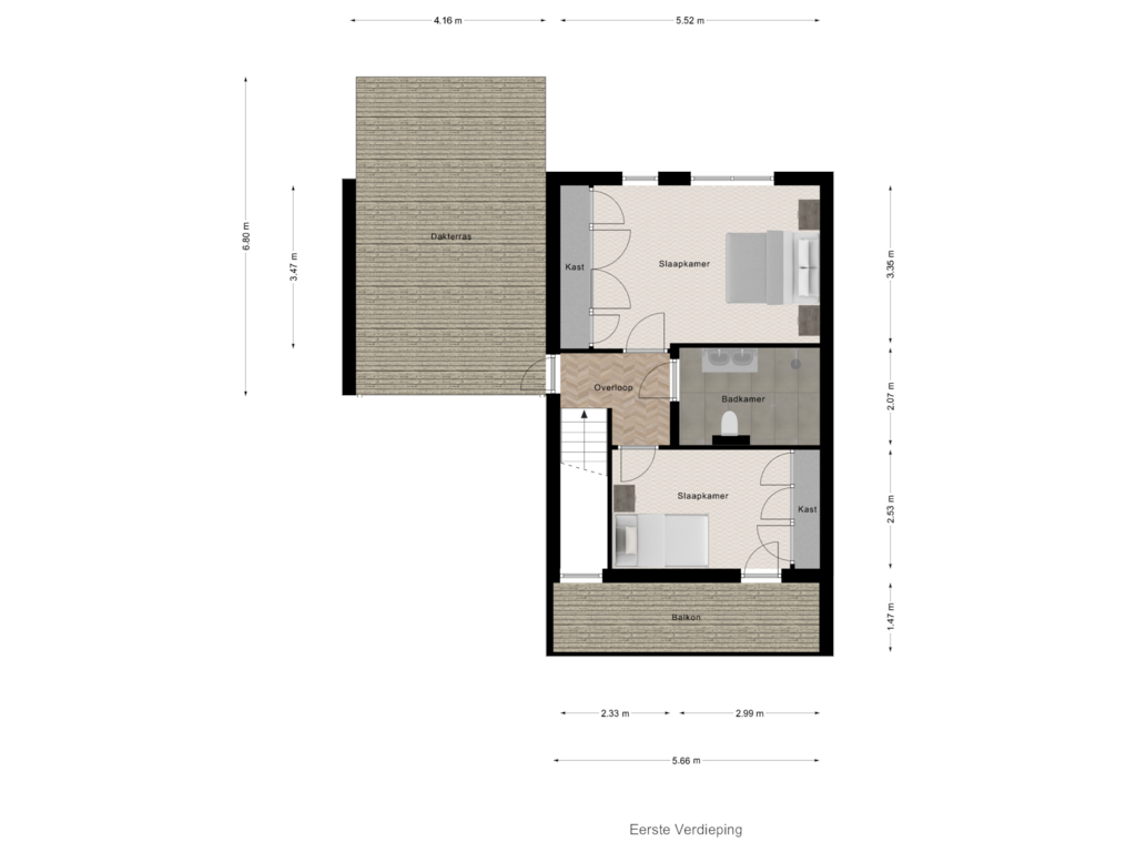 View floorplan of Eerste Verdieping of Horreum 7