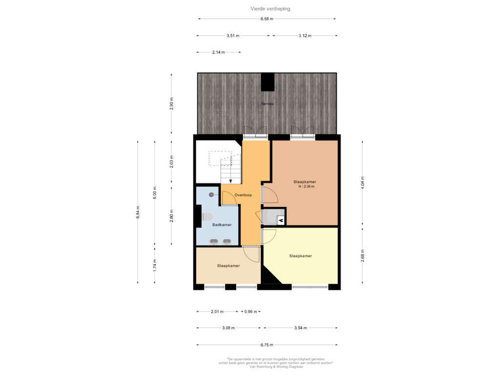 Bekijk plattegrond van Vierde verdieping van Admiraal De Ruijterweg 475-3