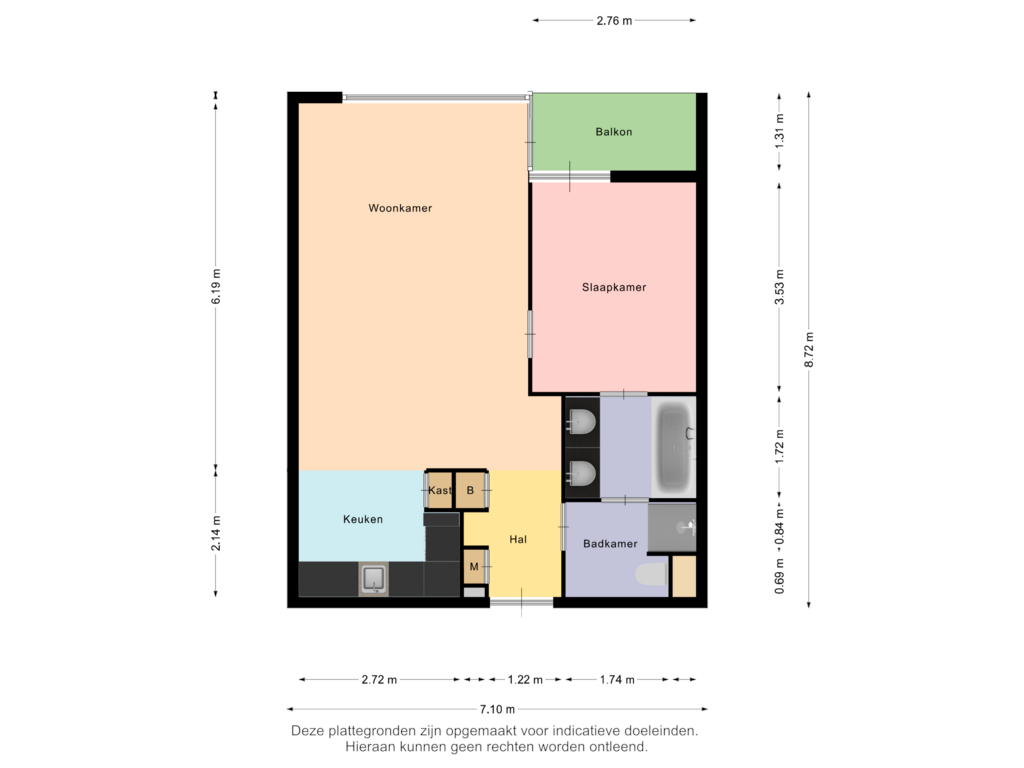 View floorplan of Verdieping of Strandweg 51-114