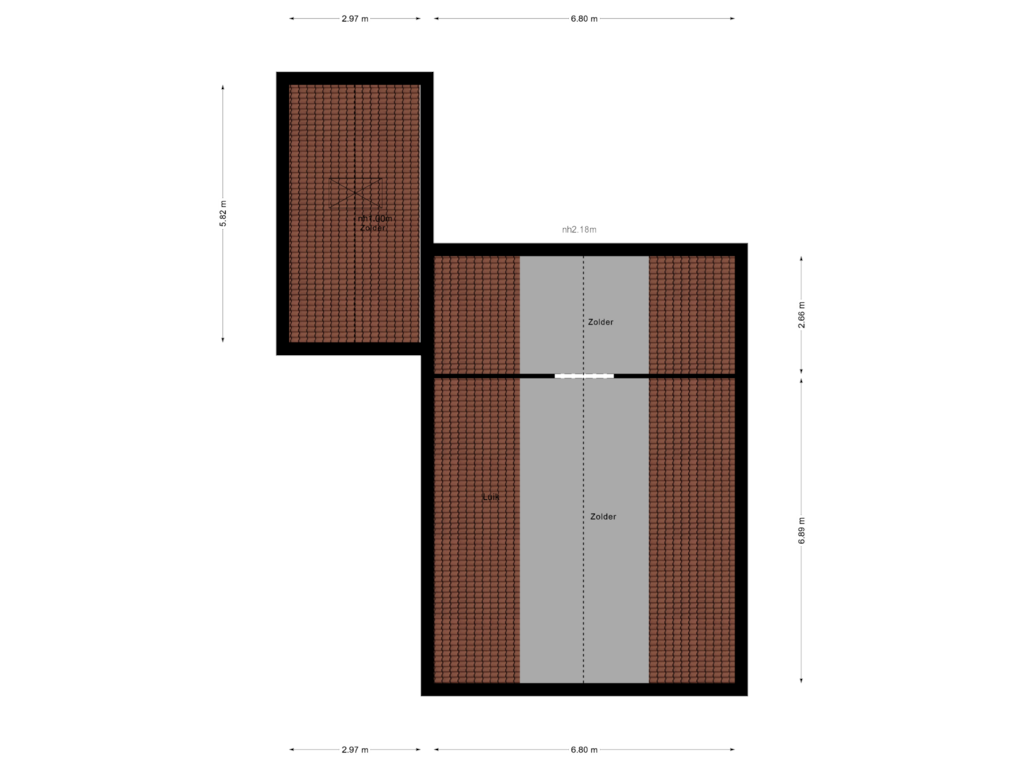 Bekijk plattegrond van Bergzolder van Stokhorsterweg 14