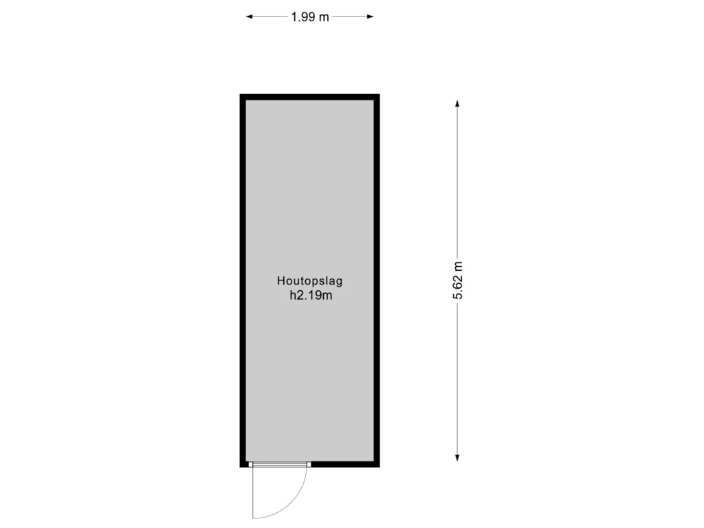 Bekijk plattegrond van Houtopslag van Stokhorsterweg 14