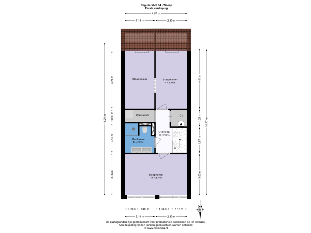 Bekijk plattegrond van Eerste verdieping van Reguliershof 34