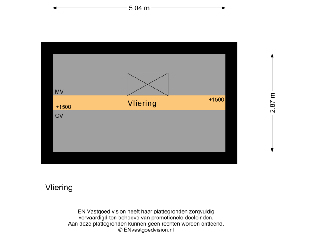 View floorplan of Vliering of Havenstraat 33