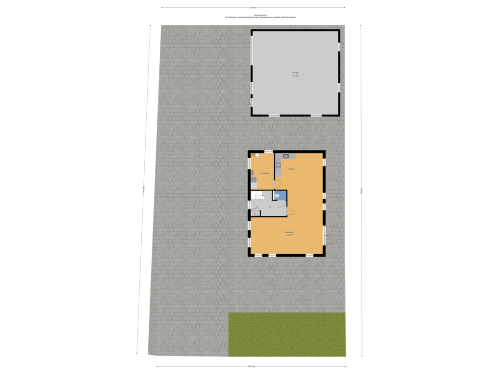 View floorplan of Perceeloverzicht of Hoefweg 144