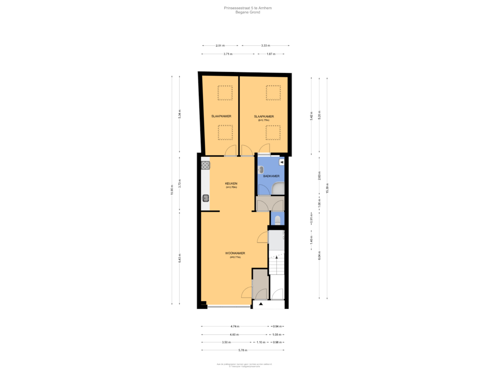 Bekijk plattegrond van Begane grond van Prinsessestraat 5