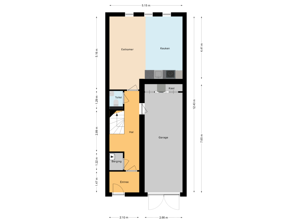 View floorplan of Begane Grond of Het Kanon 17