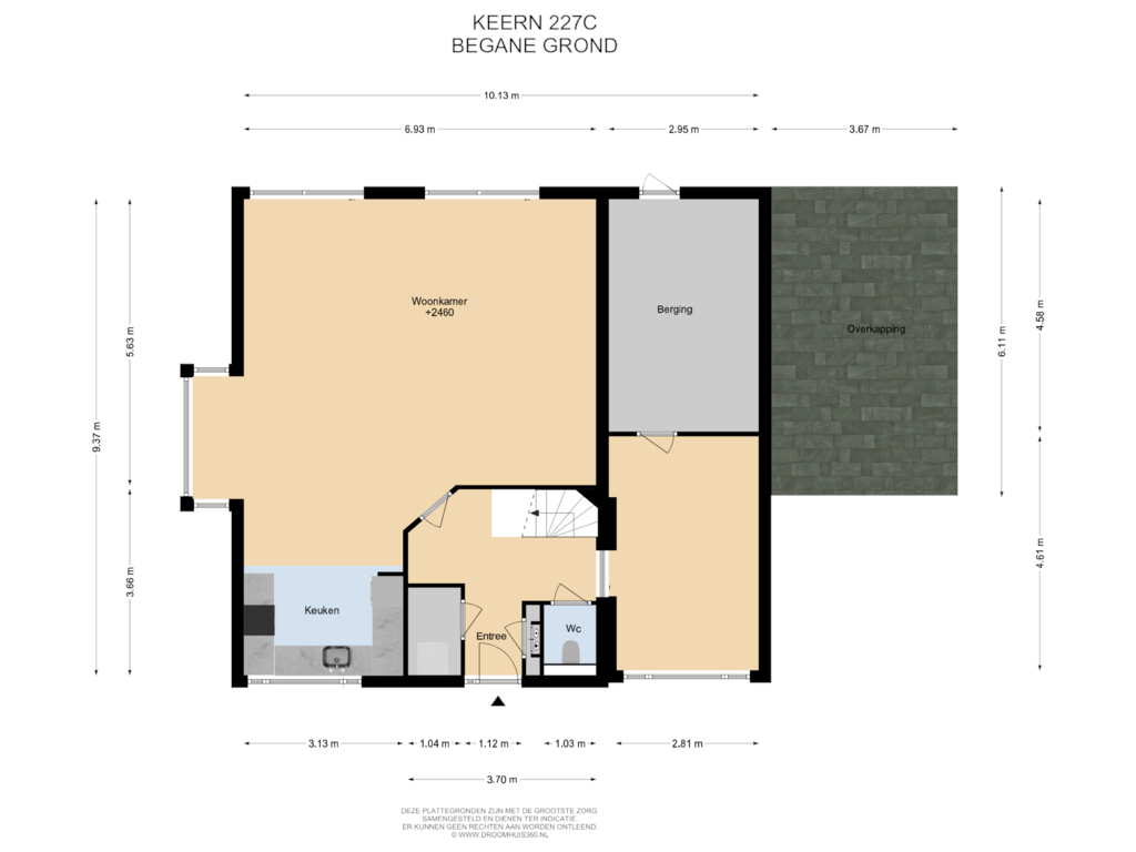 Bekijk plattegrond van Begane grond van Keern 227-C