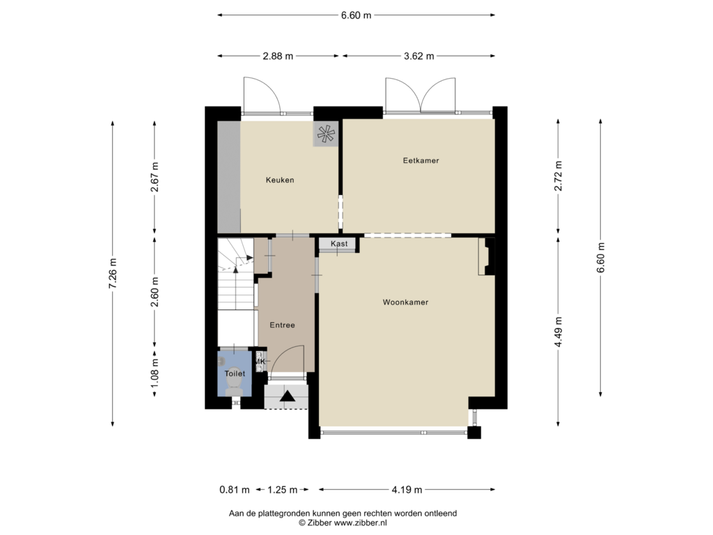 Bekijk plattegrond van Begane grond van Dirk Boutsstraat 8