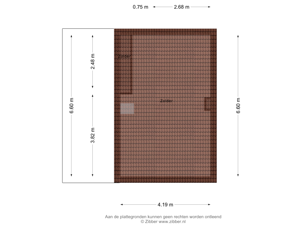 Bekijk plattegrond van Zolder van Dirk Boutsstraat 8