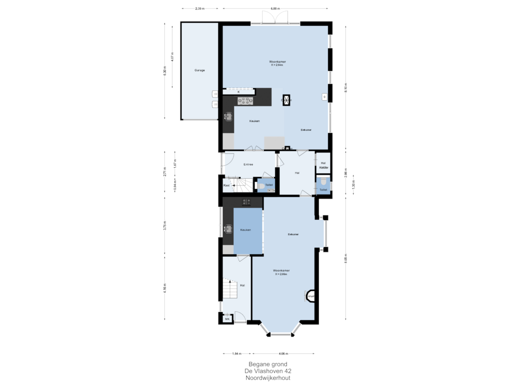 Bekijk plattegrond van Begane grond van De Vlashoven 42