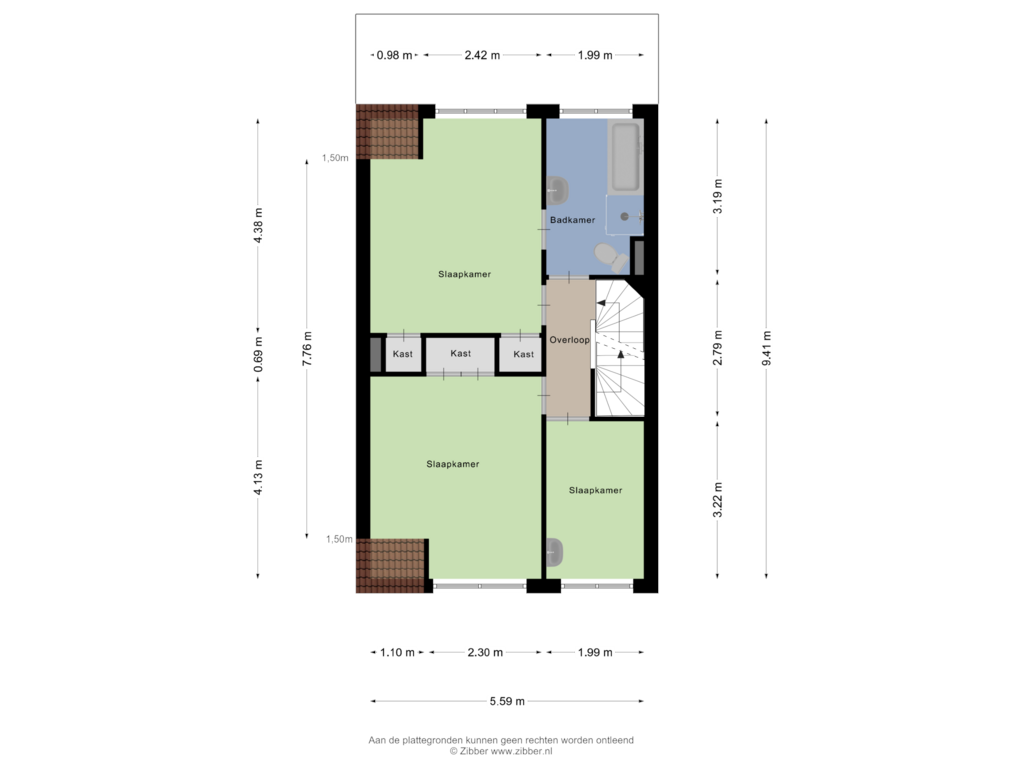 View floorplan of Eerste Verdieping of Het Kerkehout 79