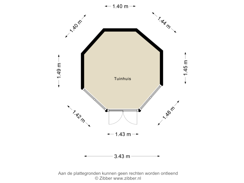 View floorplan of Tuinhuis of Het Kerkehout 79