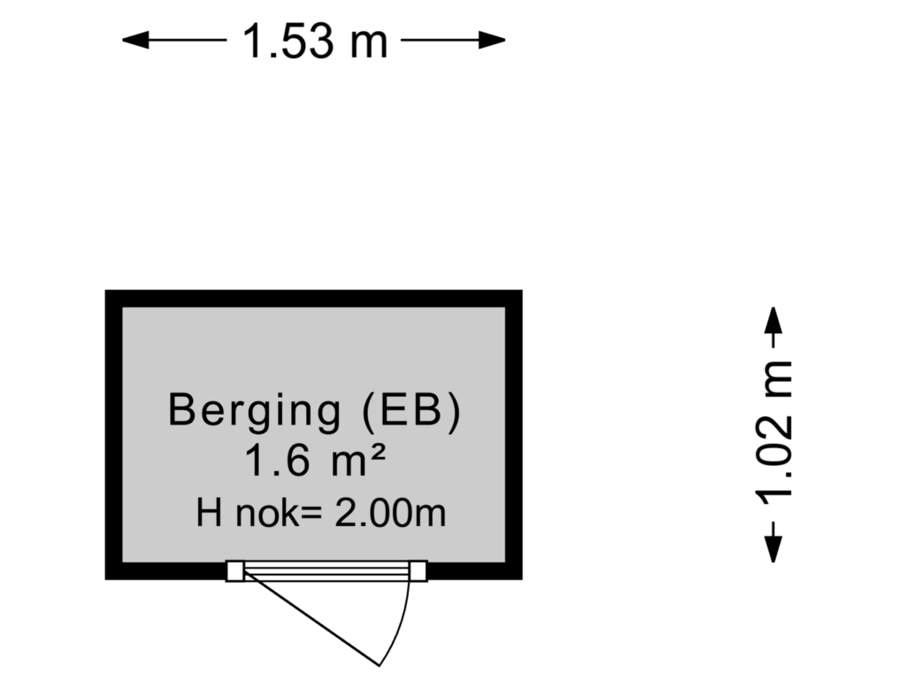 View floorplan of Berging of De Nijverheid 166