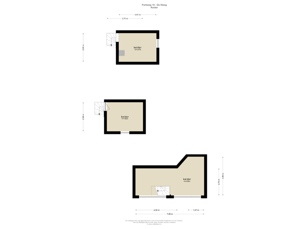 Bekijk plattegrond van KELDER van Parkweg 10