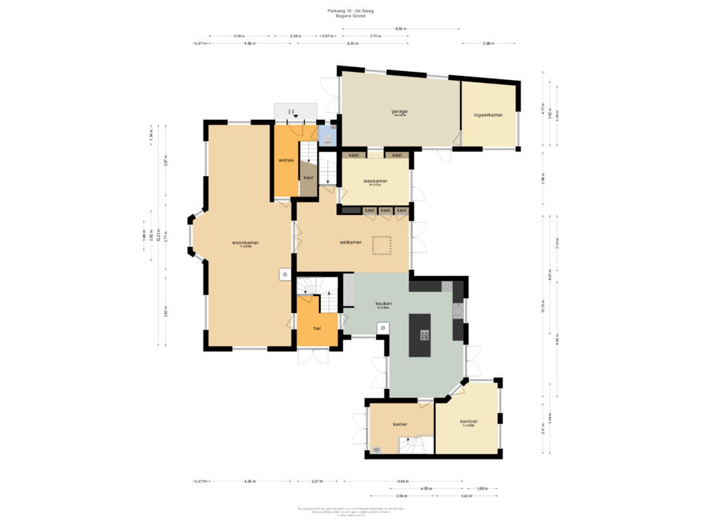 Bekijk plattegrond van BEGANE GROND van Parkweg 10