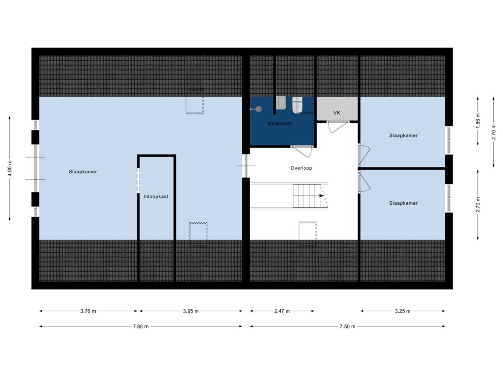 View floorplan of 1e Verdieping of Ruisseveen 15