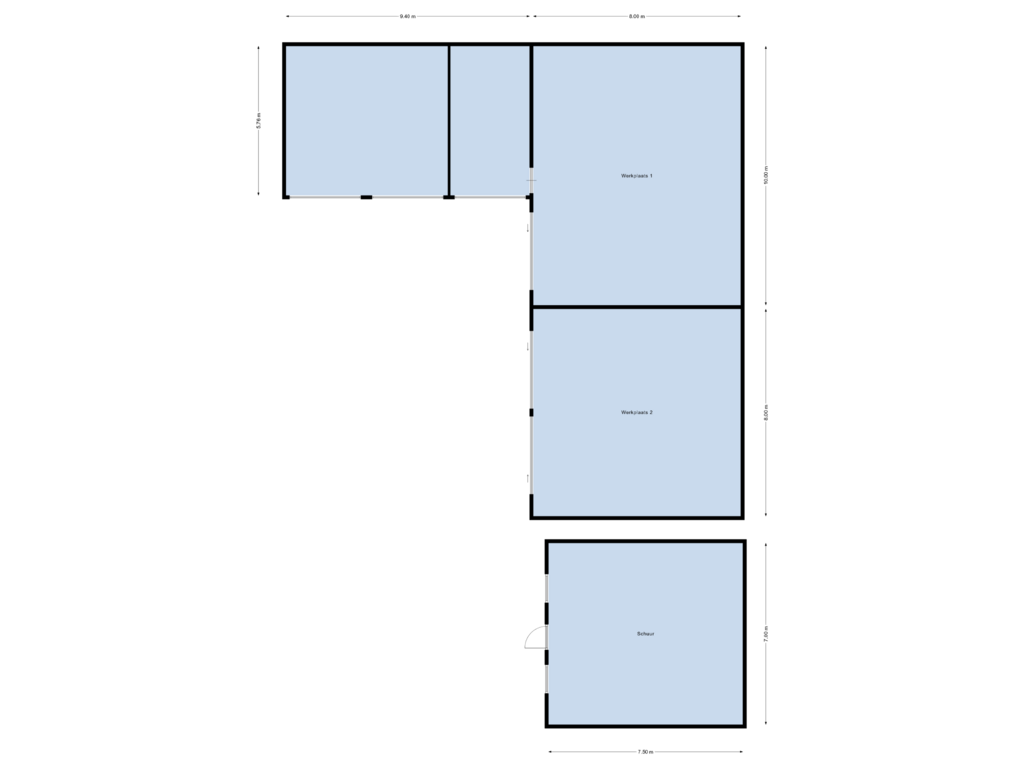 View floorplan of Schuur of Ruisseveen 15