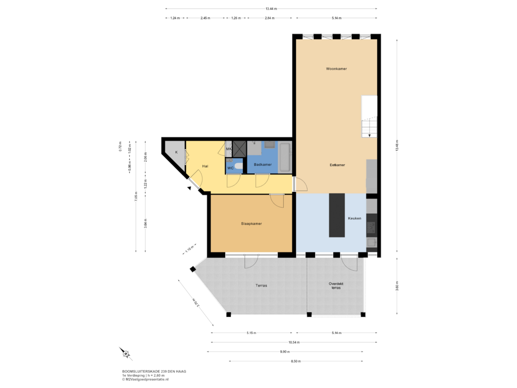 View floorplan of 1e Verdieping of Boomsluiterskade 239