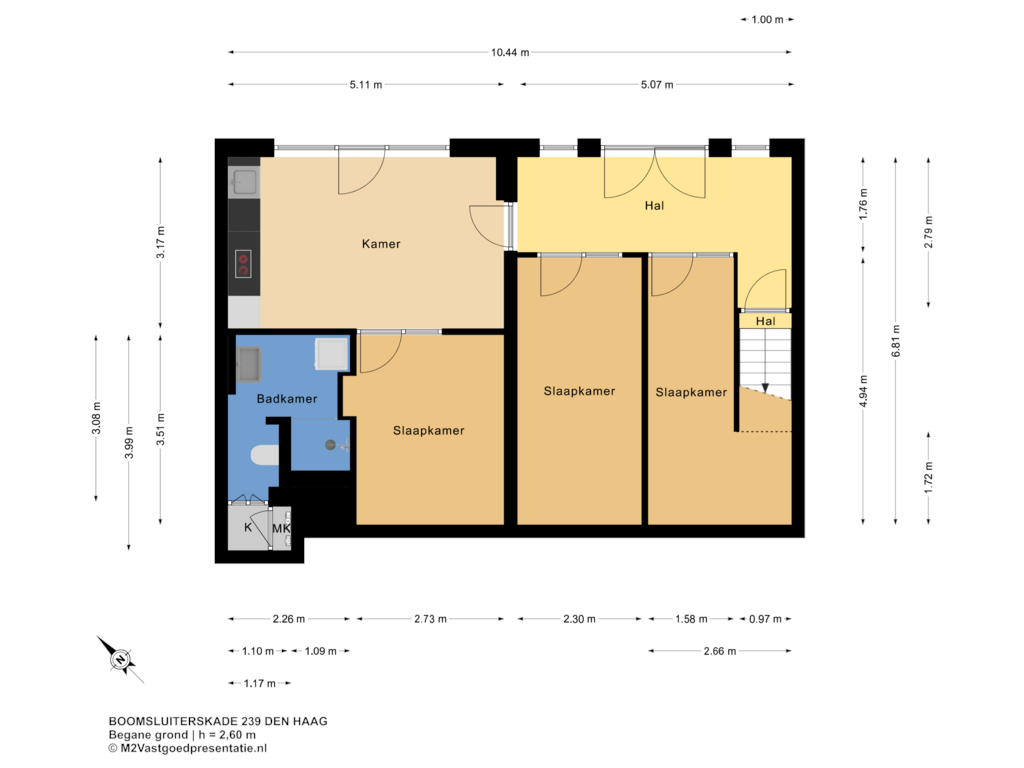 View floorplan of Begane grond of Boomsluiterskade 239