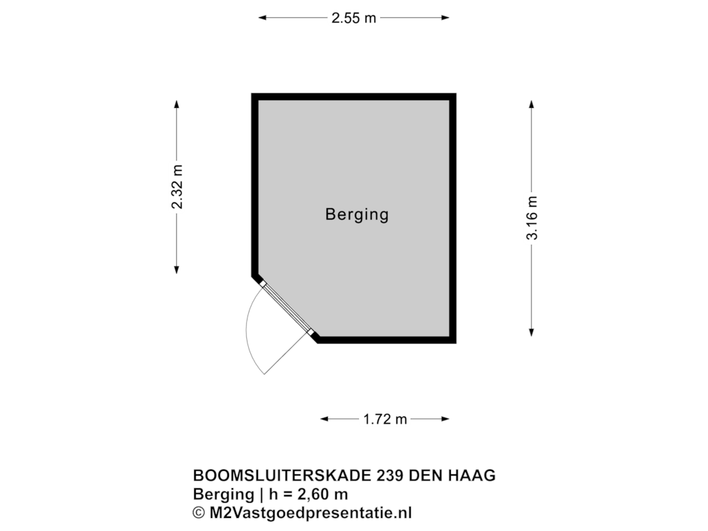 View floorplan of Berging of Boomsluiterskade 239