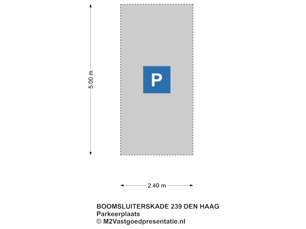 View floorplan of Parkeerplaats of Boomsluiterskade 239