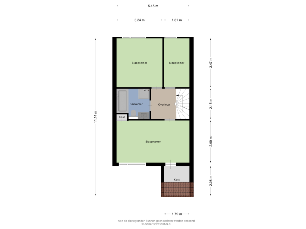 View floorplan of Eerste Verdieping of Braamkamp 51