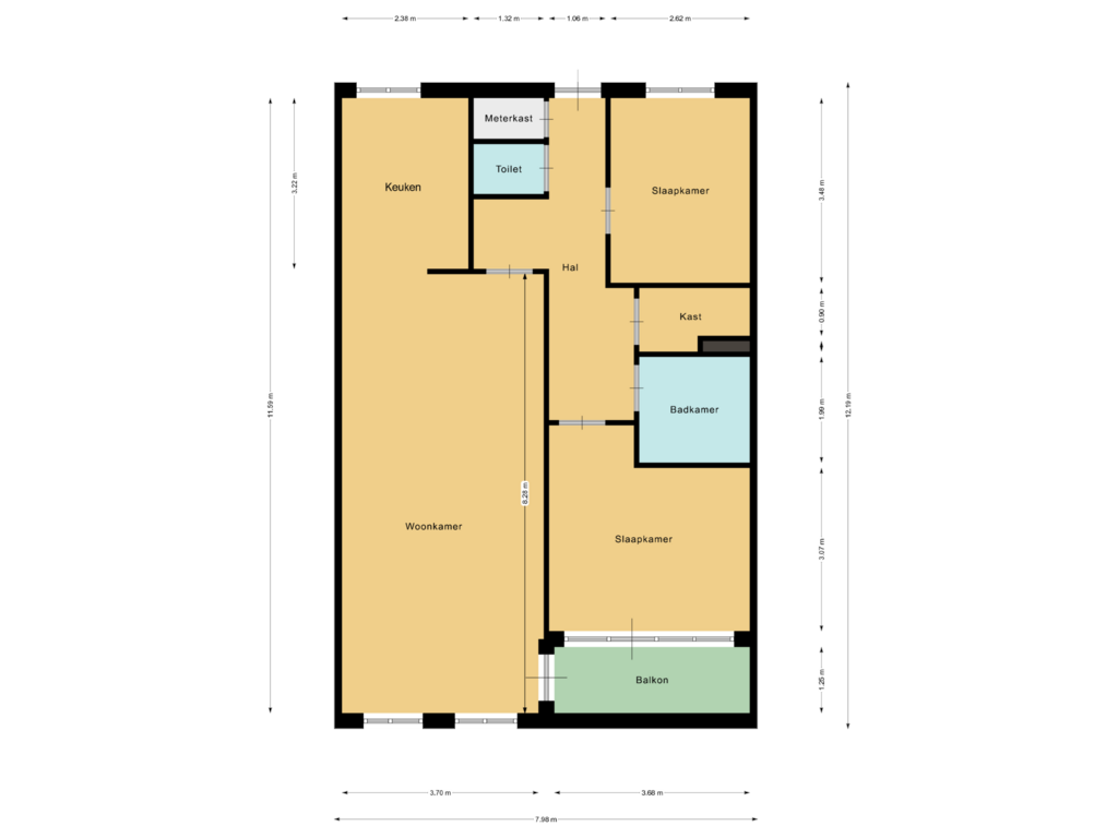 View floorplan of First floor of Houttuinen 40