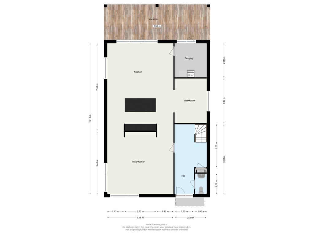 View floorplan of Begane Grond of Osdorperweg 534