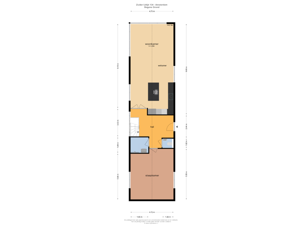 Bekijk plattegrond van BEGANE GROND van Zuider IJdijk 134