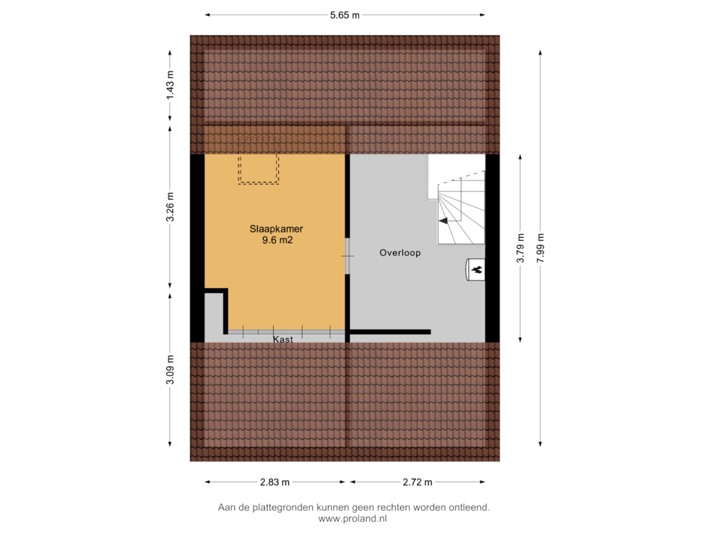 Bekijk plattegrond van 2e Verdieping van Druwerbrink 99