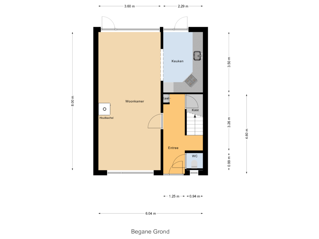 Bekijk plattegrond van Begane Grond van Smutslaan 46