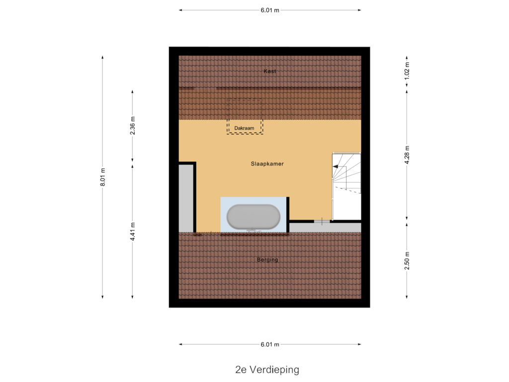 Bekijk plattegrond van 2e Verdieping van Smutslaan 46