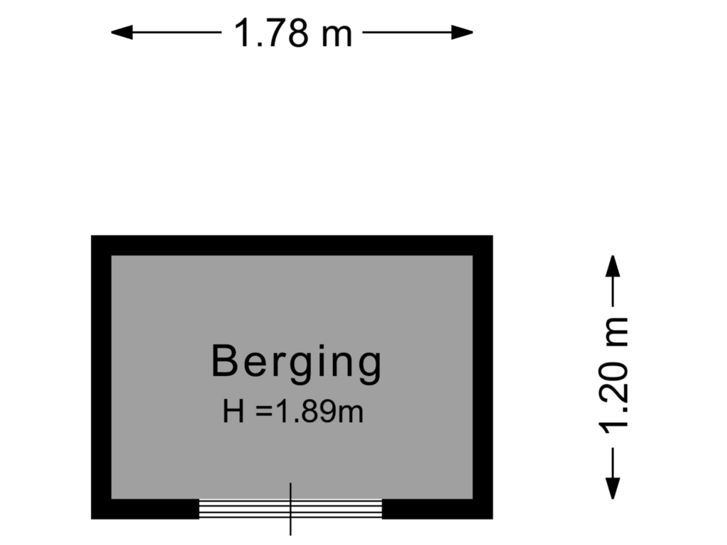 View floorplan of Berging 2 of Oostersingel 5