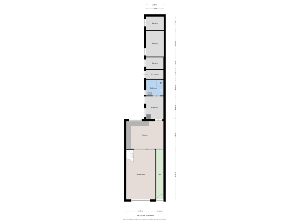 Bekijk plattegrond van Begane grond van Graafseweg 244